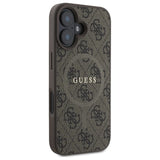Guess 4G Ring Classic Logo MagSafe iPhone 16 Case - Brunt