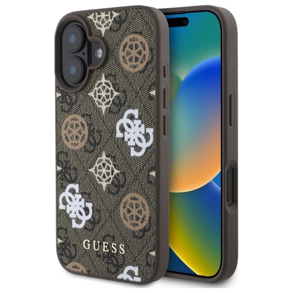 Guess Peony On 4G Baggrunds MagSafe fodtøj til iPhone 16 - brun