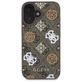 Guess 4G Printed Stripes MagSafe iPhone 16 Case - Brown