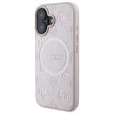 Gæt Saffiano Peony Classic Logo MagSafe iPhone 16 Case - Pink