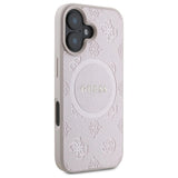 Gæt Saffiano Peony Classic Logo MagSafe iPhone 16 Case - Pink