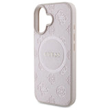 Gæt Saffiano Peony Classic Logo MagSafe iPhone 16 Case - Pink