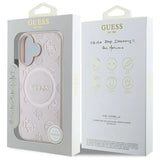 Gæt Saffiano Peony Classic Logo MagSafe iPhone 16 Case - Pink