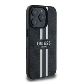 Guess 4G Printed Stripes MagSafe case til iPhone 16 Pro Max - sort