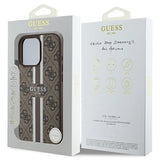 Guess 4G Printed Stripes MagSafe Case til iPhone 16 Pro Max - Brunt