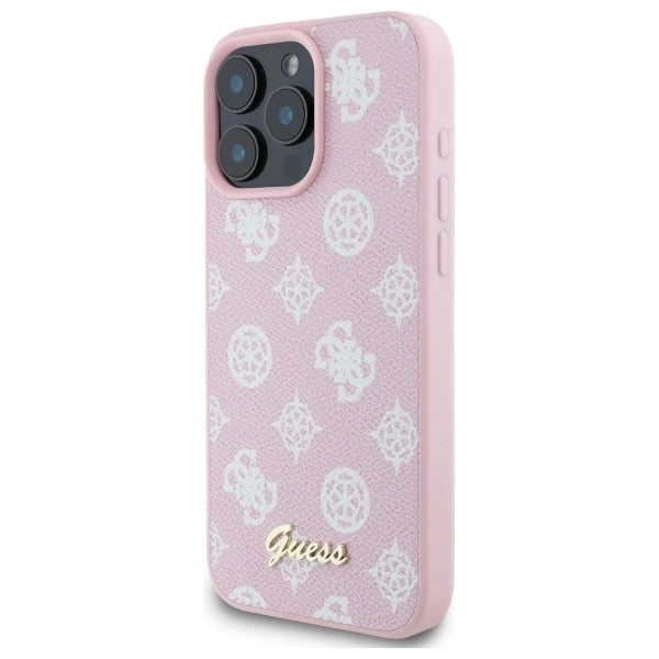Guess Peony Script MagSafe iPhone 16 Pro Max Case - Pink