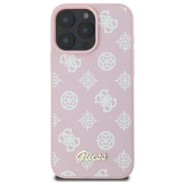 Guess Peony Script MagSafe iPhone 16 Pro Max Case - Pink