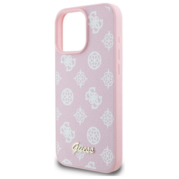 Guess Peony Script MagSafe iPhone 16 Pro Max Case - Pink