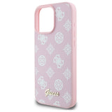 Guess Peony Script MagSafe iPhone 16 Pro Max Case - Pink