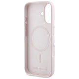 Karl Lagerfeld Silicone Nauble Heads Print MagSafe Case for iPhone 16 - Pink