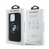 Karl Lagerfeld Silicone Karl & Choupette Heads Ring MagSafe Case til iPhone 16 Pro Max - sort
