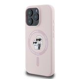Karl Lagerfeld Silicone Karl & Choupette Heads MagSafe Case til iPhone 16 Pro Max - Pink