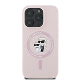 Karl Lagerfeld Silicone Karl & Choupette Heads MagSafe Case til iPhone 16 Pro Max - Pink