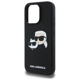 Karl Lagerfeld Silicone Case Heads Print MagSafe for iPhone 16 Pro Max - Black