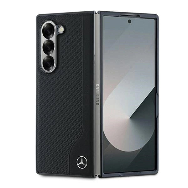 Mercedes læder træ imitation MagSafe Case til Samsung Galaxy Z Fold 6 - sort
