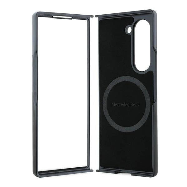 Mercedes læder træ imitation MagSafe Case til Samsung Galaxy Z Fold 6 - sort
