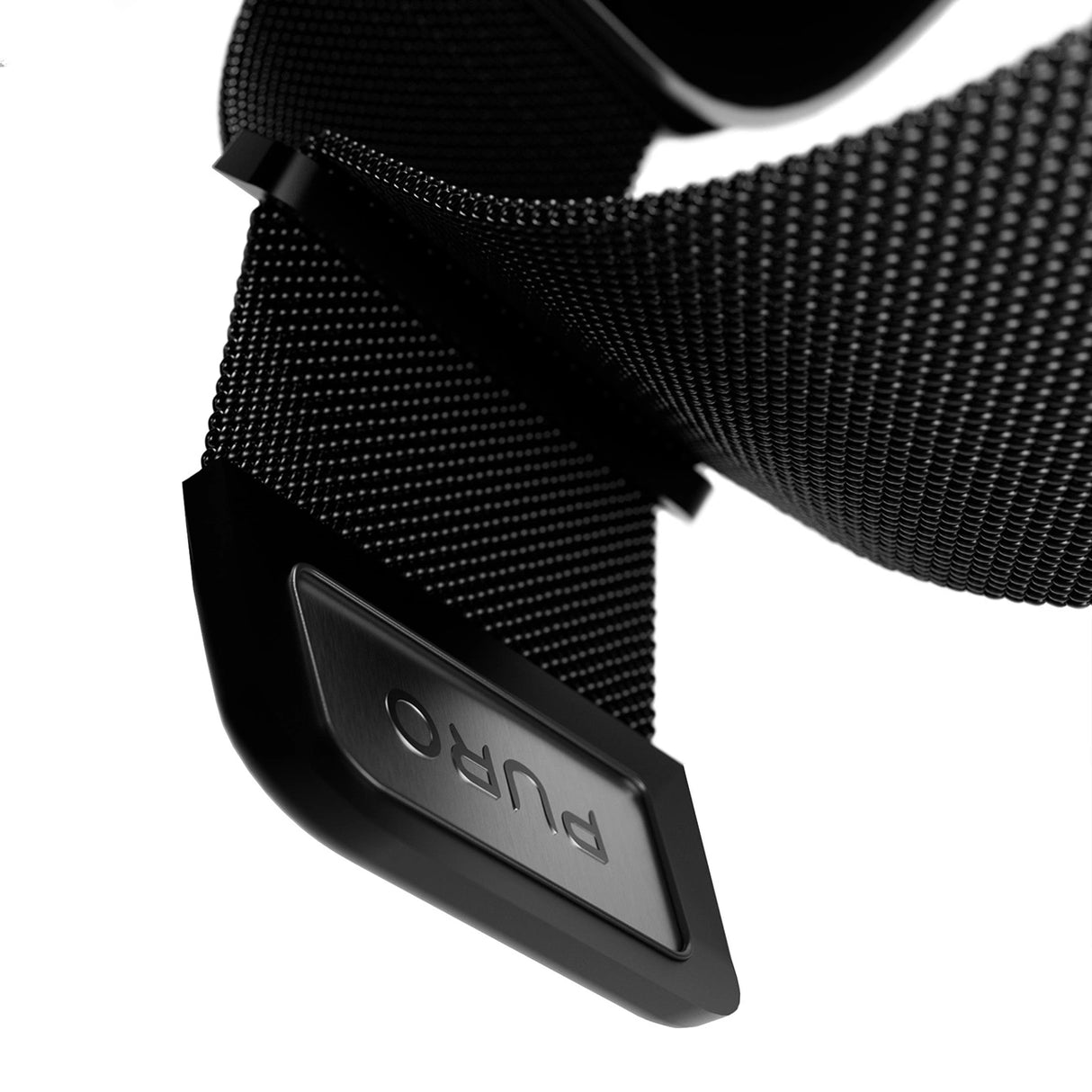 Puro 'MILANESE' Watch bånd til Apple Watch 42-44-45-49m, sort