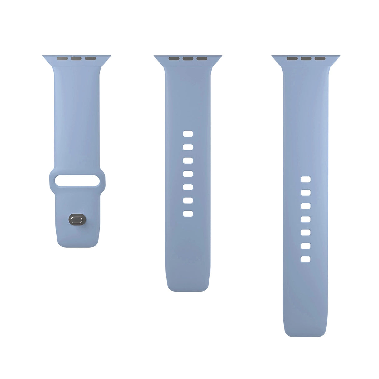 Puro Icon Silicone Strap til Apple Watch 42 / 44 / 45 / 49 mm - Lysblå (2 st.)