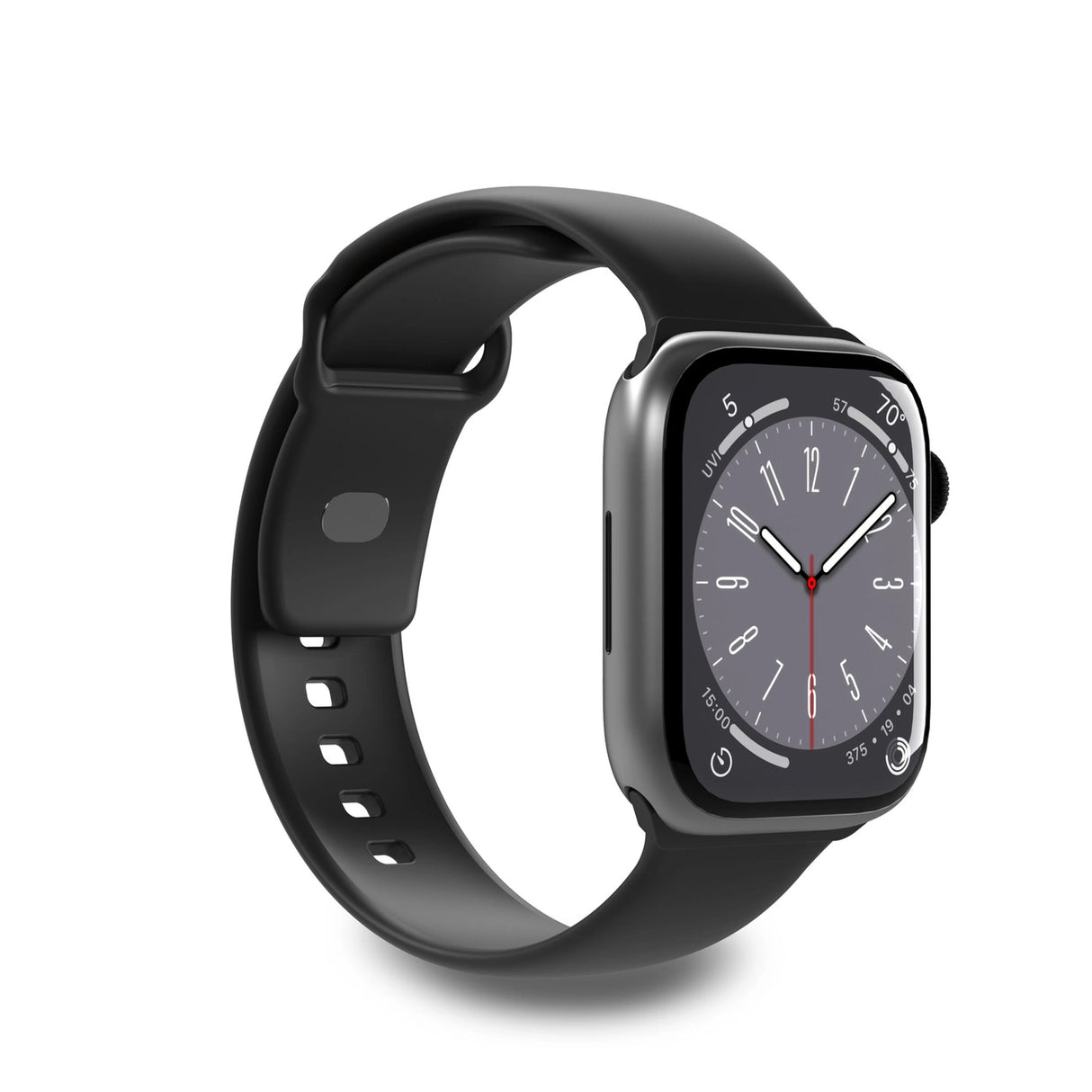 Puro Icon Silicone Strap til Apple Watch 42 / 44 / 45 / 49 mm - sort (2 st.)