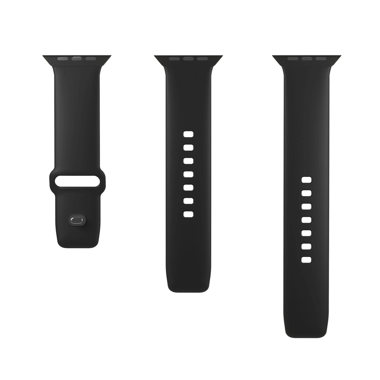Puro Icon Silicone Strap til Apple Watch 42 / 44 / 45 / 49 mm - sort (2 st.)