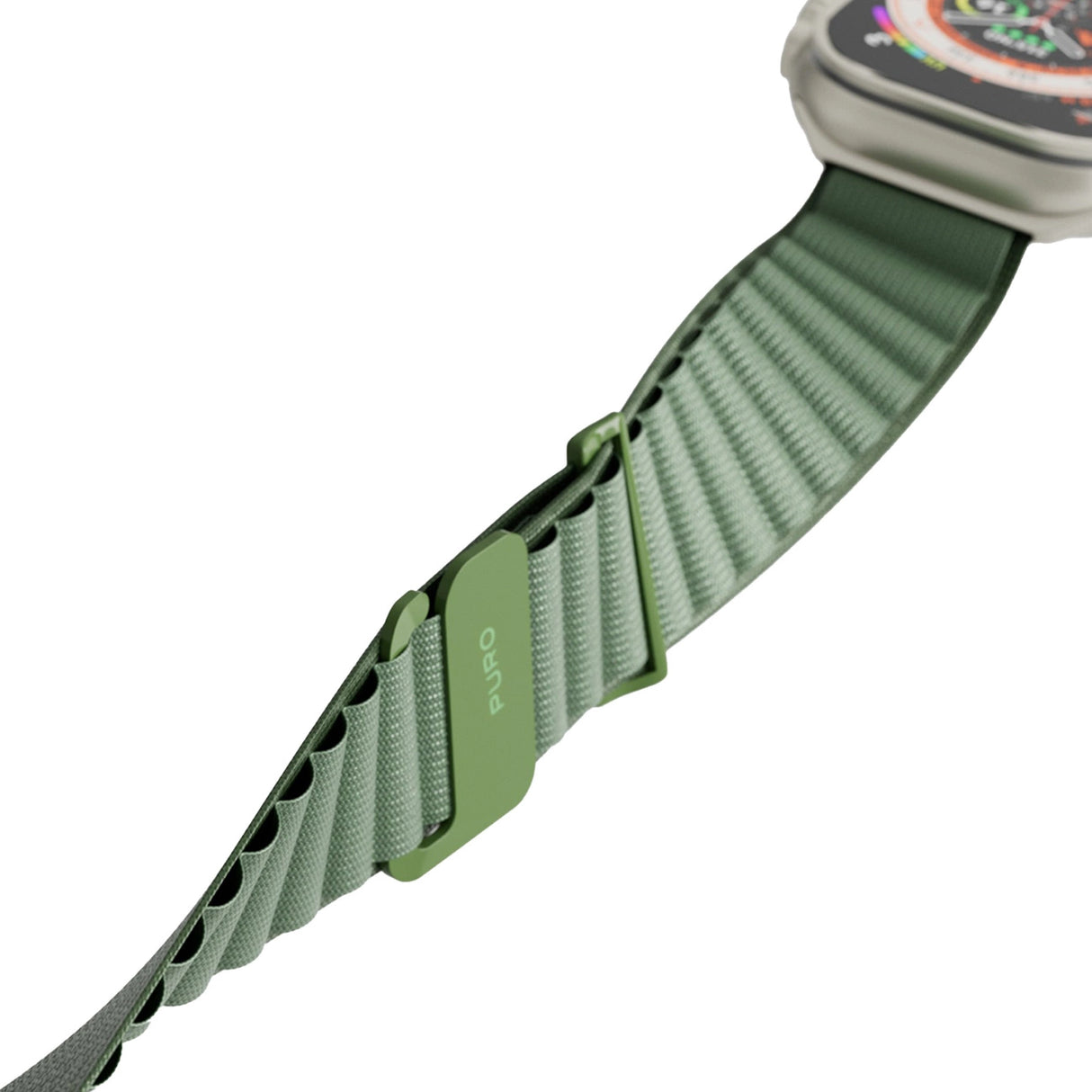 Puro Extreme Nylon rem til Apple Watch 42 / 44 / 45 / 49 mm - mørk grøn