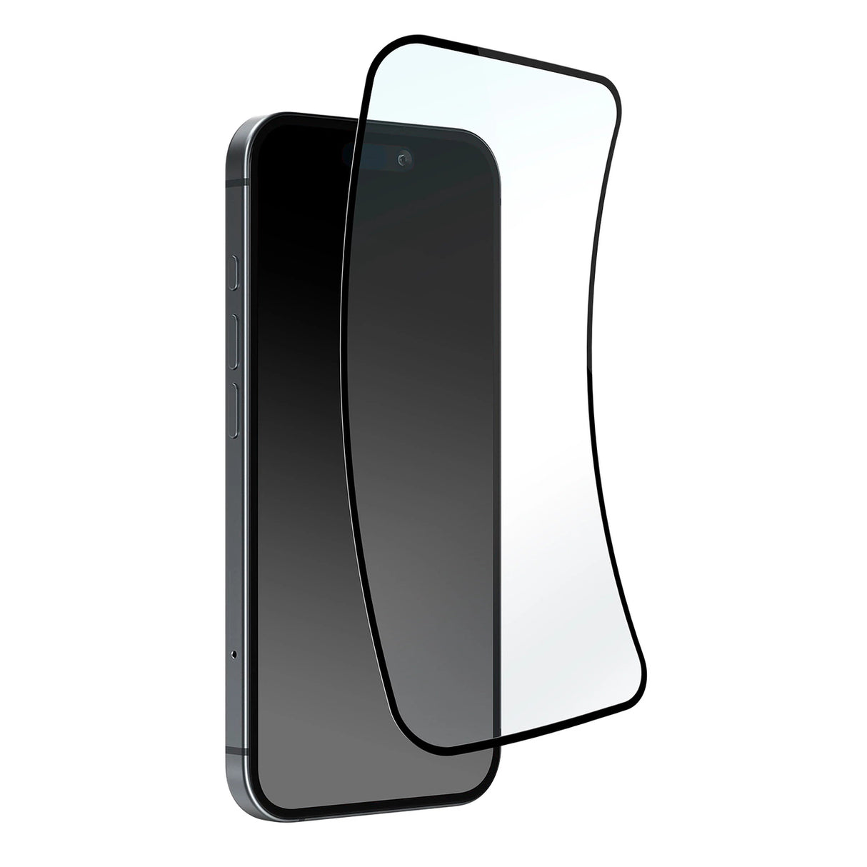 Puro Flexible Glass D3O Hybrid Glass med sort ramme til iPhone 16 Pro Max