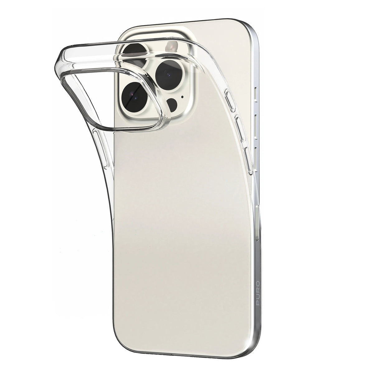 Puro 03 Nude Silicone Case til iPhone 16 Pro - Gennemsigtig