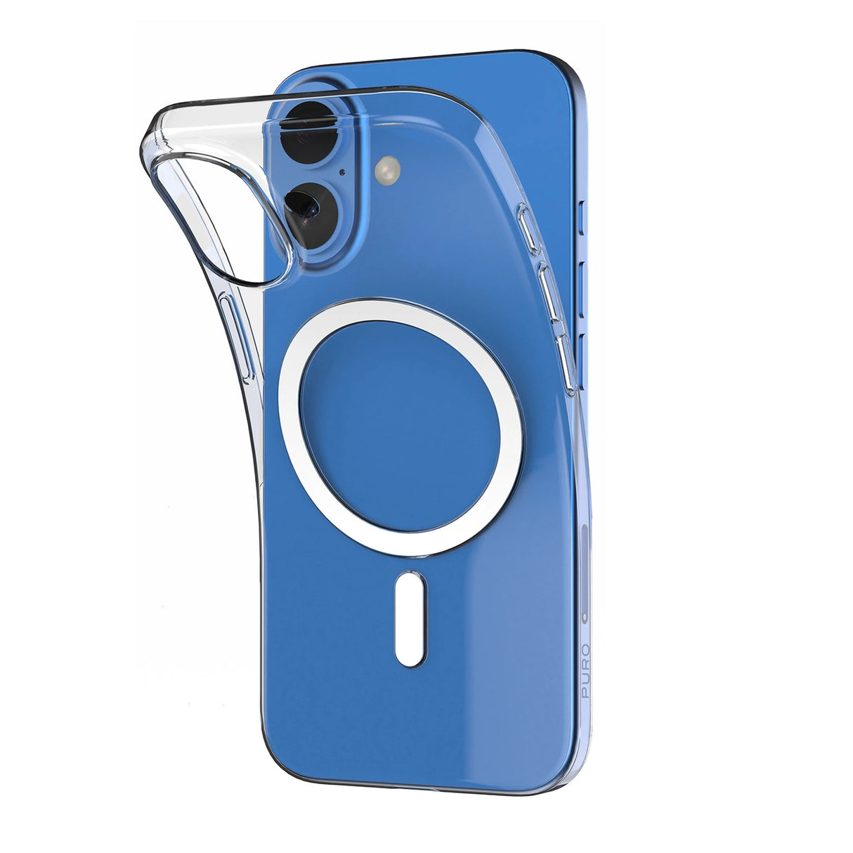 Puro 03 Mag MagSafe Silicone Case til iPhone 16 - Gennemsigtig