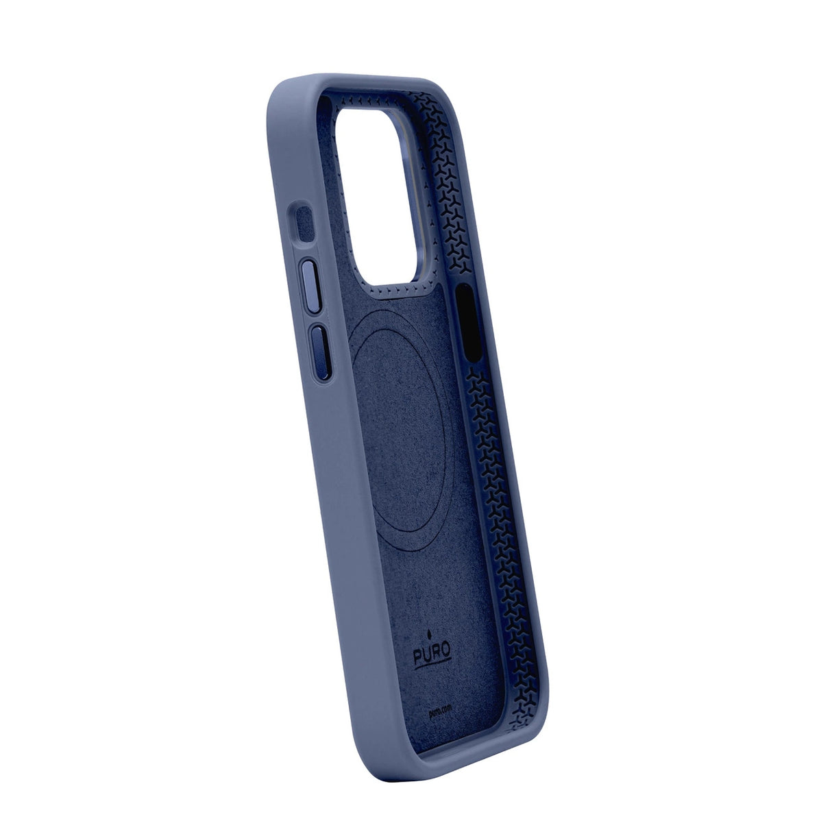 Puro Icon Mag Pro MagSafe Silicone Case til iPhone 15 Pro Max - mørkblå