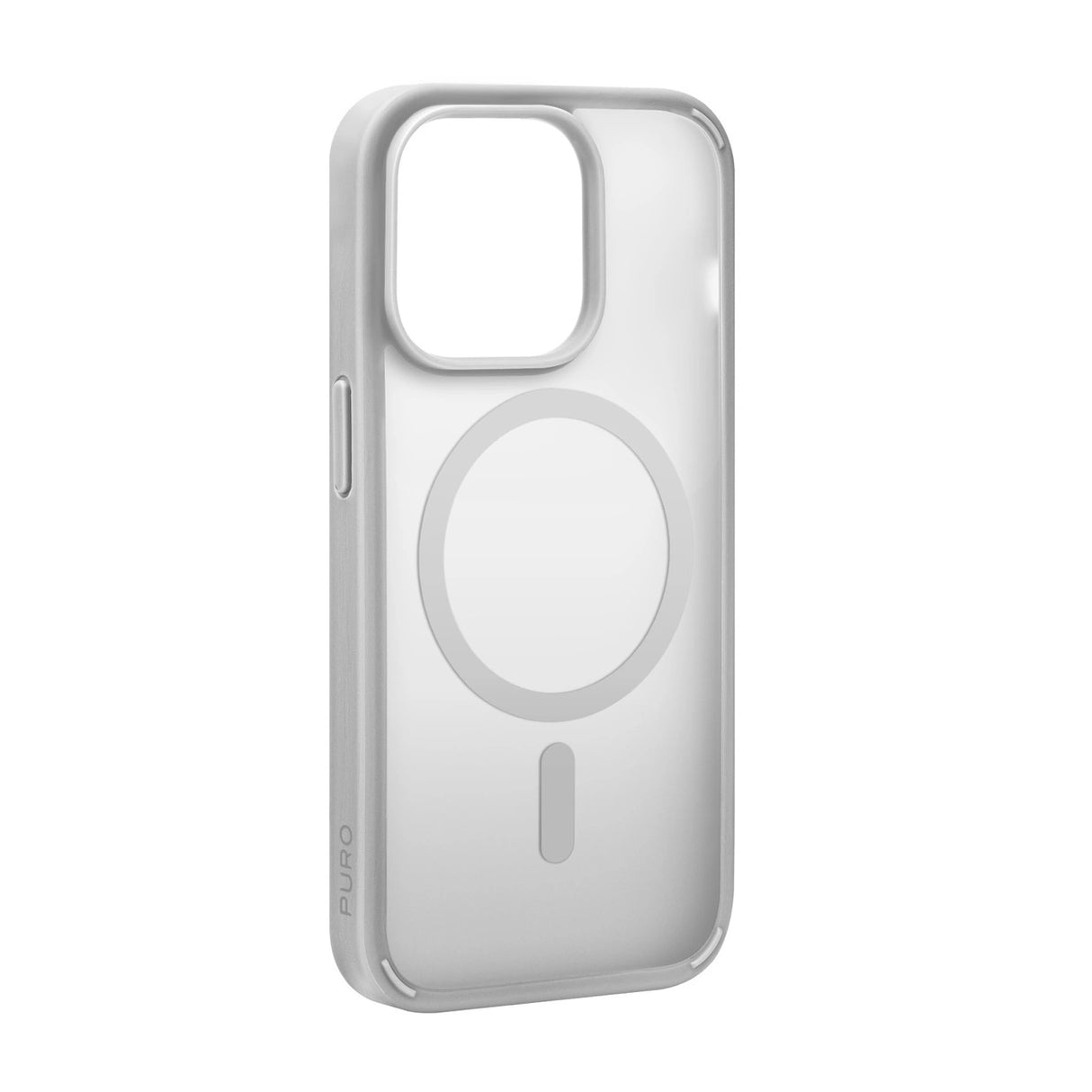 Puro Gradient MagSafe Silicone Case til iPhone 15 Pro Max - Sølv