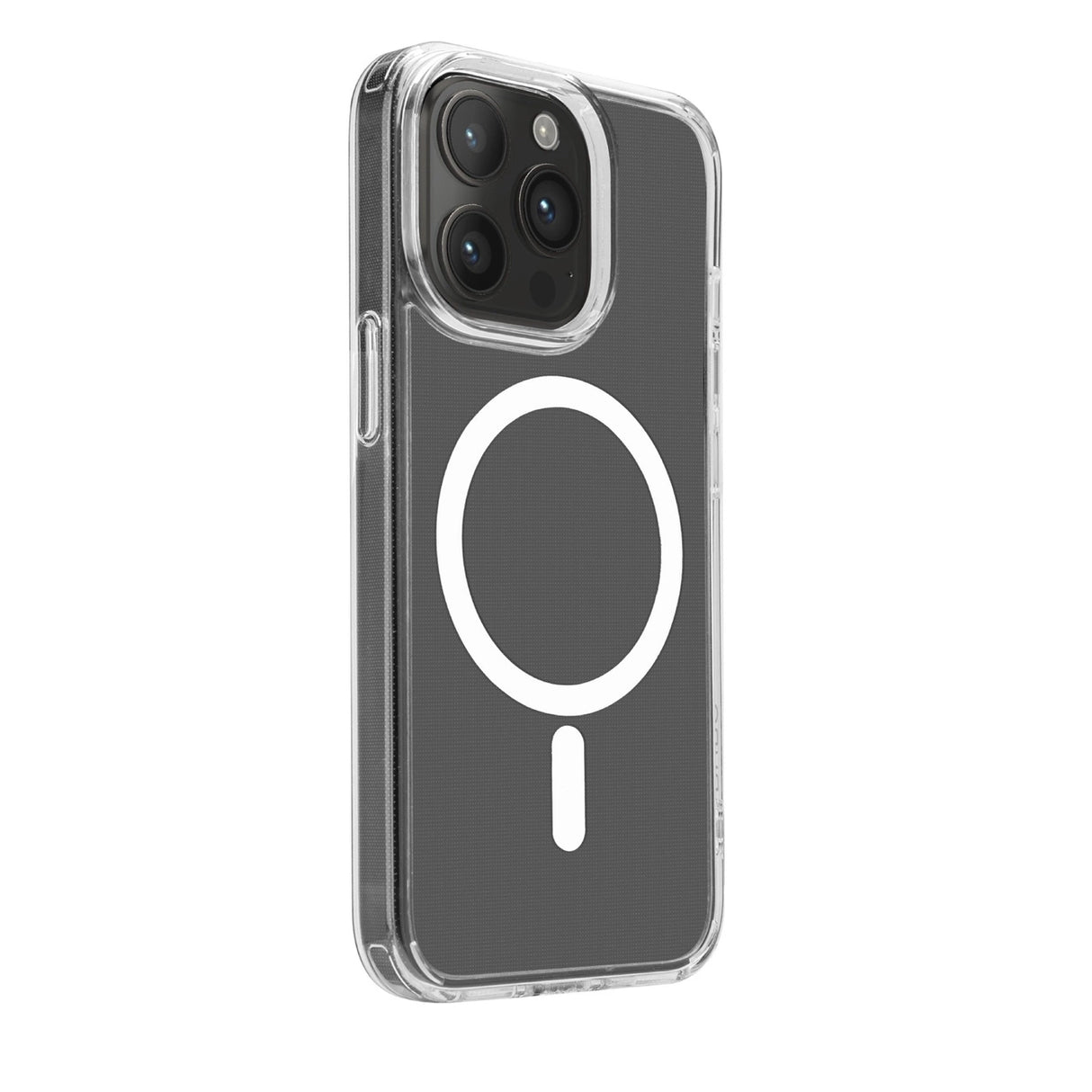 Puro Cover i PC+TPU+TPE med integrerede magneter "LITE MAG PRO" til iPhone 15 Pro, hvid farve