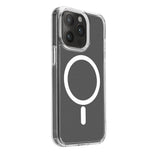 Puro Cover i PC+TPU+TPE med integrerede magneter "LITE MAG PRO" til iPhone 15 Pro, hvid farve