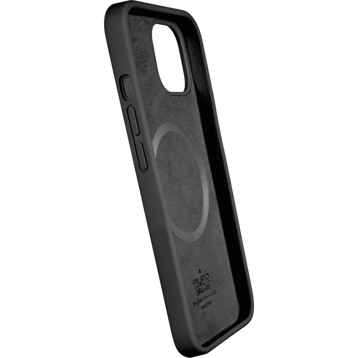 Puro Icon Mag MagSafe Silicone Case til iPhone 12 / 12 Pro - sort