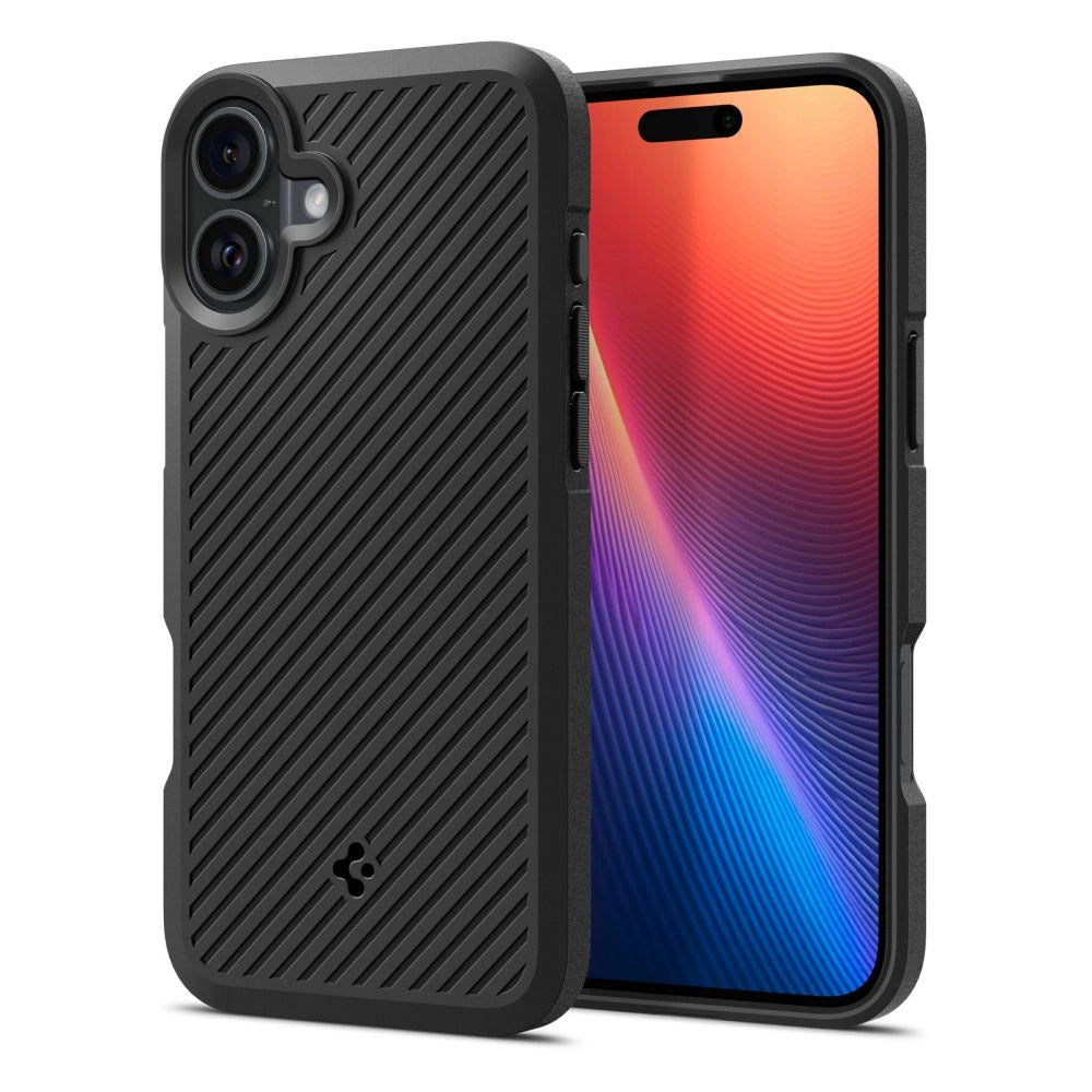 Spigen Core Armor iPhone 16 Case - Matte sort