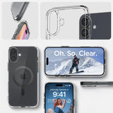 Spigen Ultra Hybrid MagSafe Carbon Fiber til iPhone 16 - mørkgrå