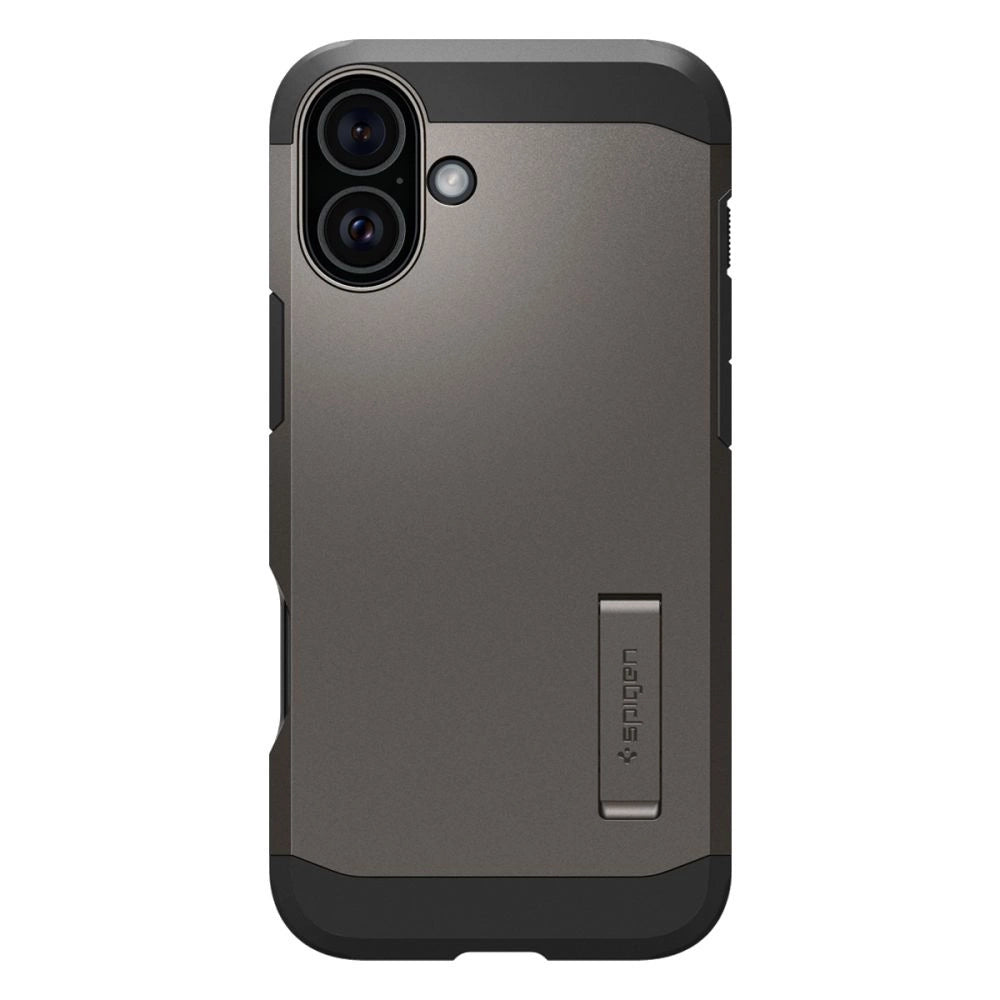 Spigen Tough Armor MagSafe case med stand til iPhone 16 - gunmetal