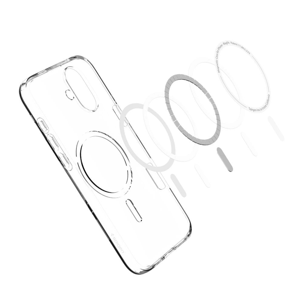 Spigen Liquid Crystal Mag Case med MagSafe til iPhone 16 - klar