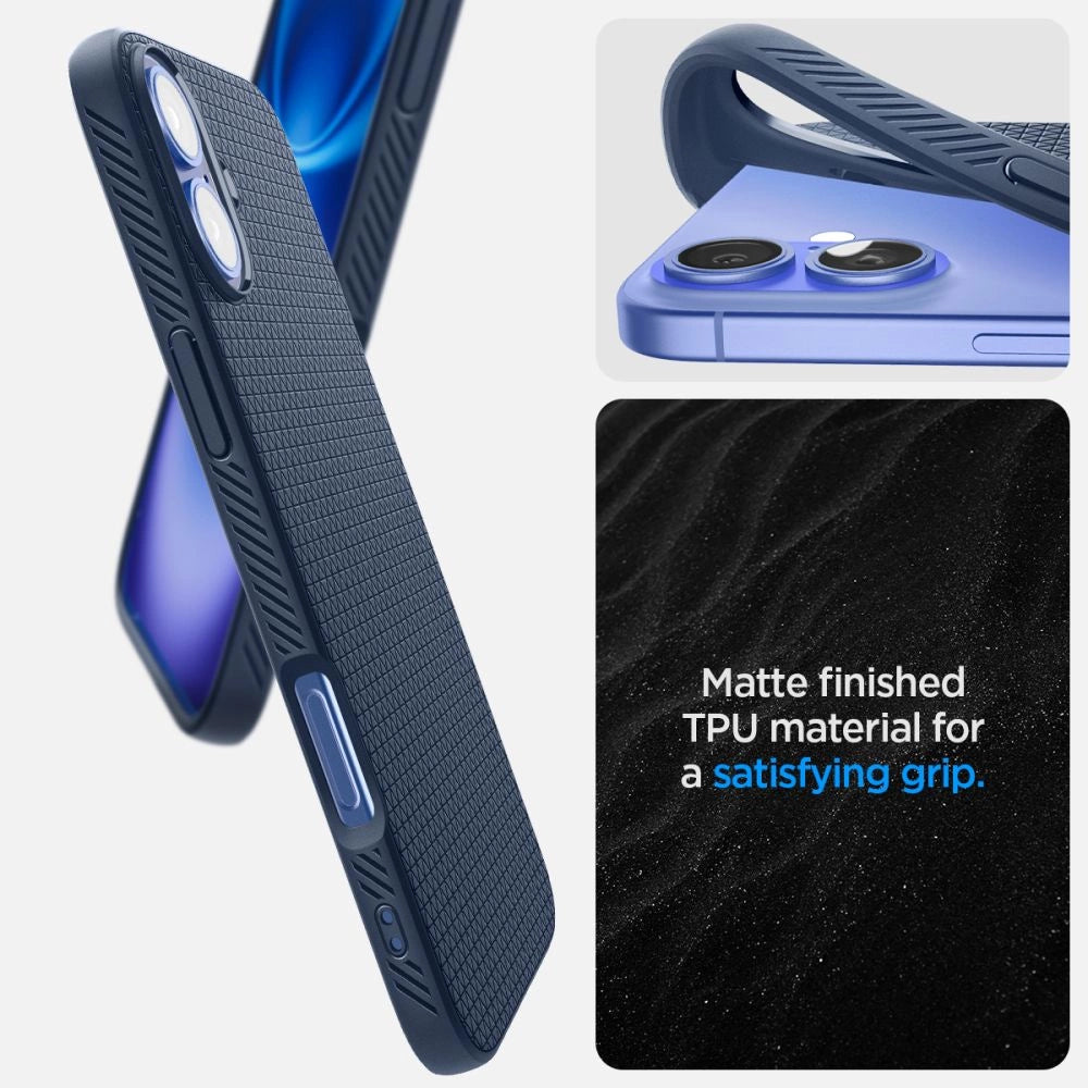 Spigen Liquid Air iPhone 16 Case - Blå