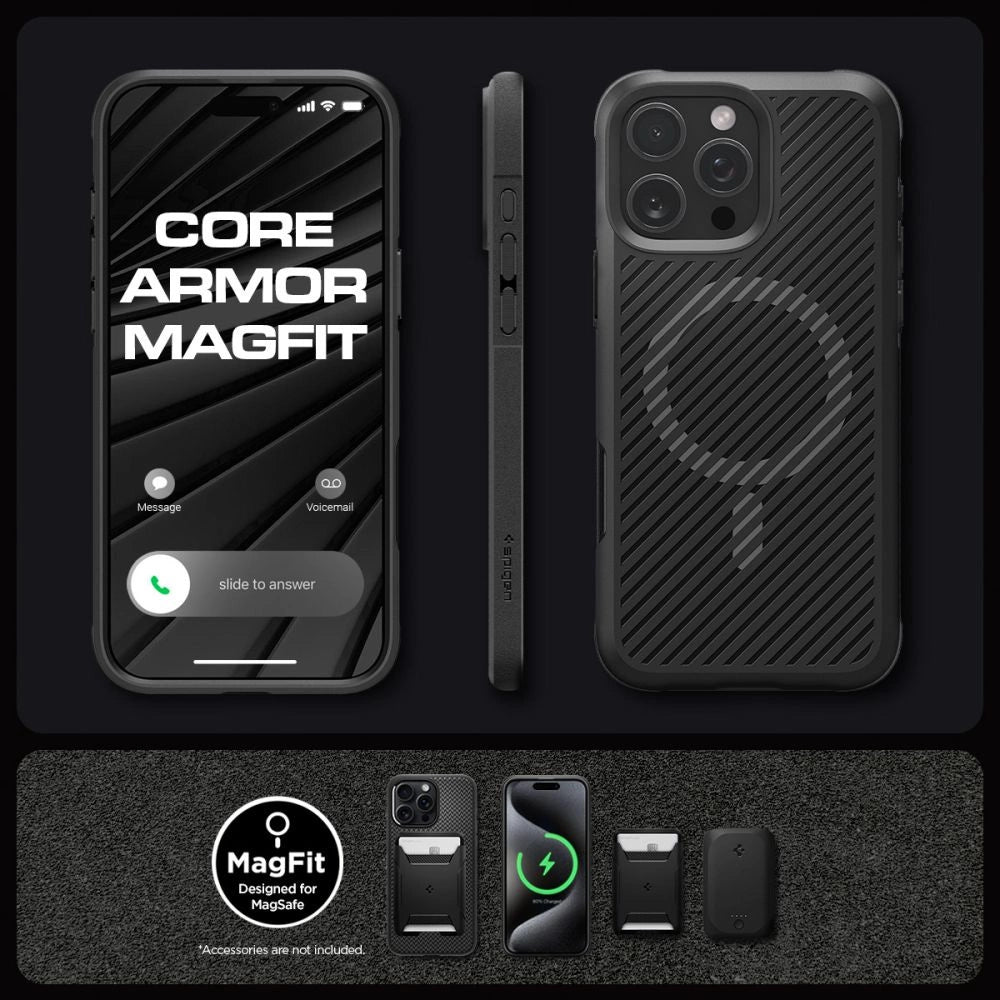 Spigen Core Armor Mag Case med MagSafe til iPhone 16 Pro - Matte Black