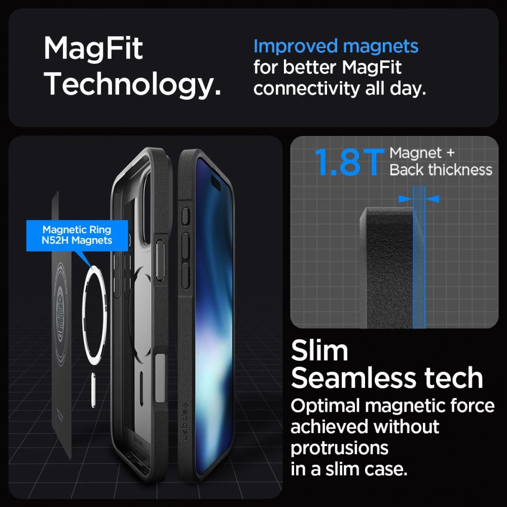 Spigen Core Armor Mag Case med MagSafe til iPhone 16 Pro - Matte Black
