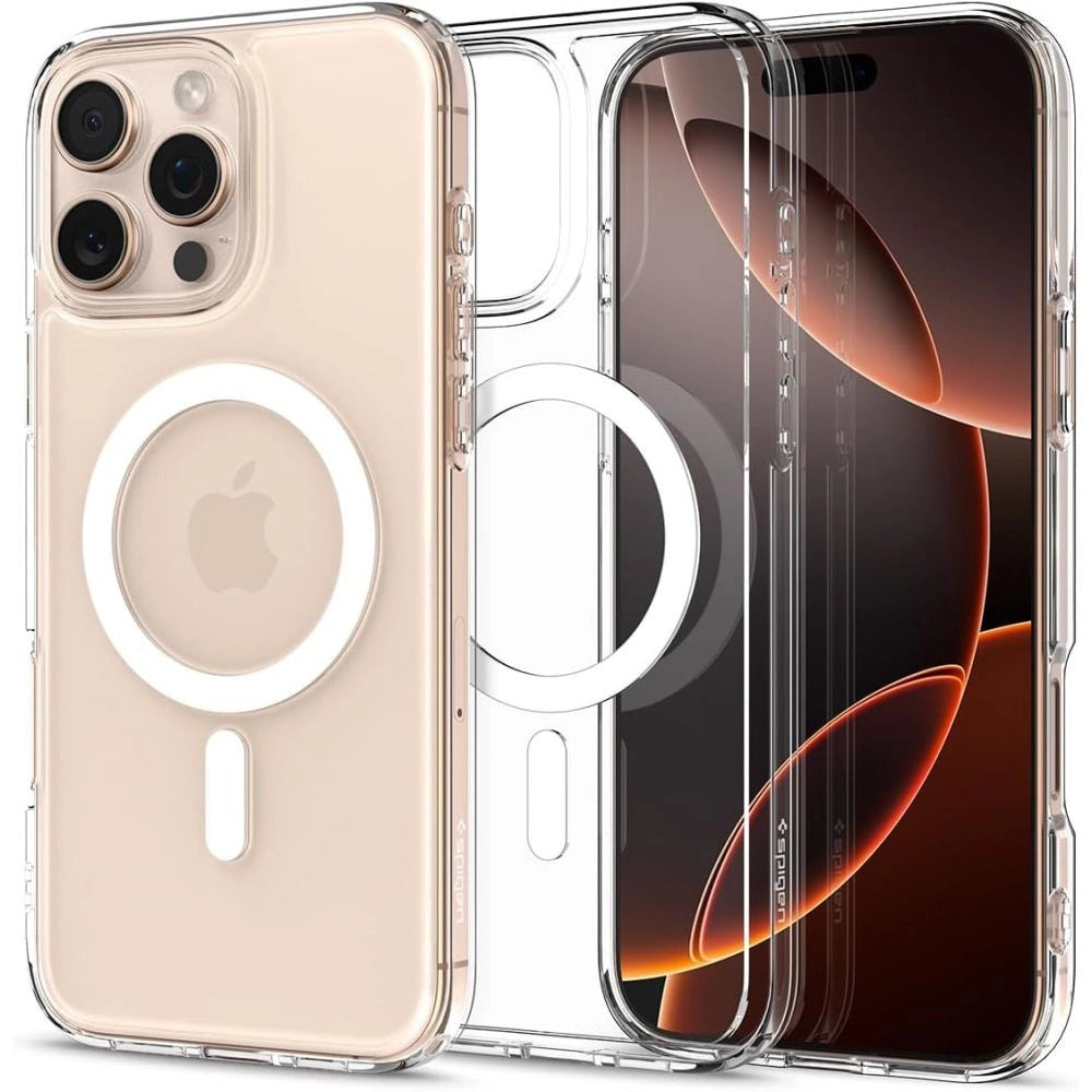 Spigen Ultra Hybrid Mag Case med MagSafe til iPhone 16 Pro - hvid