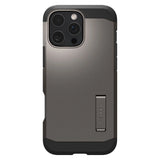 Spigen Tough Armor MagSafe-hylster med stativ til iPhone 16 Pro - gunmetal