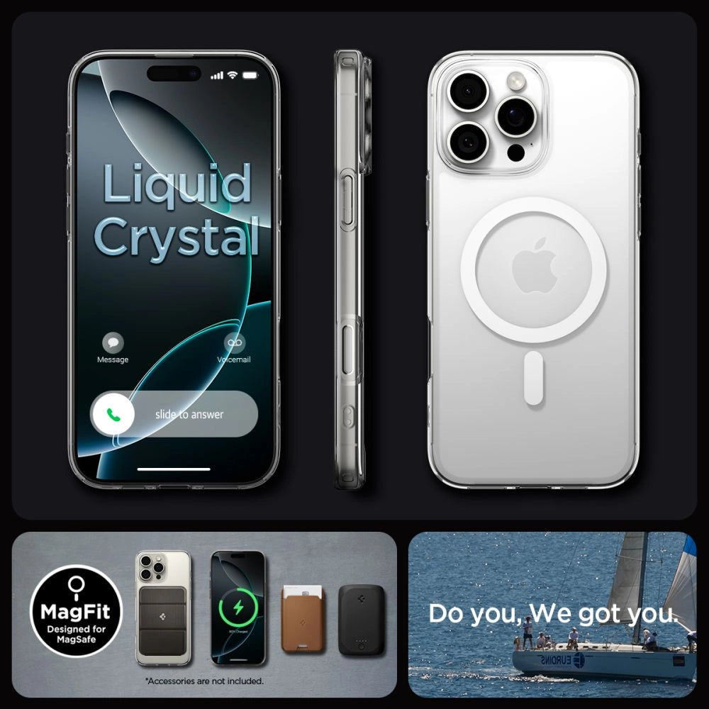Spigen Liquid Crystal Mag MagSafe iPhone 16 Pro Case - klar
