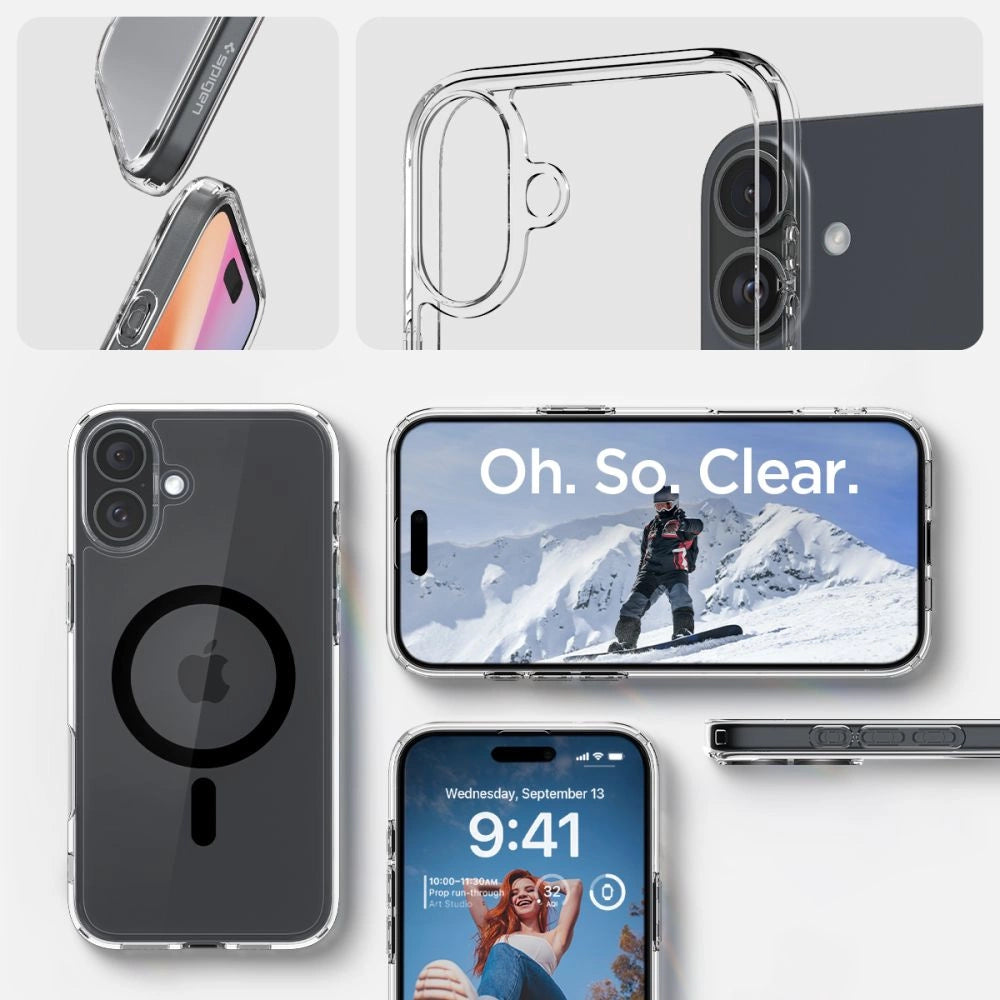 Spigen Ultra Hybrid Mag Case med MagSafe til iPhone 16 Plus - sort