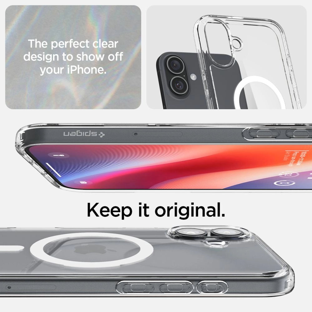 Spigen Ultra Hybrid Mag Case med MagSafe til iPhone 16 Plus - hvid