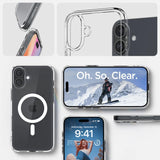 Spigen Ultra Hybrid Mag Case med MagSafe til iPhone 16 Plus - hvid