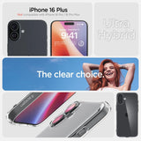Spigen Ultra Hybrid iPhone 16 Plus Case - klar