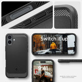 Spigen Rugged Armor MagSafe Case til iPhone 16 Plus - sort