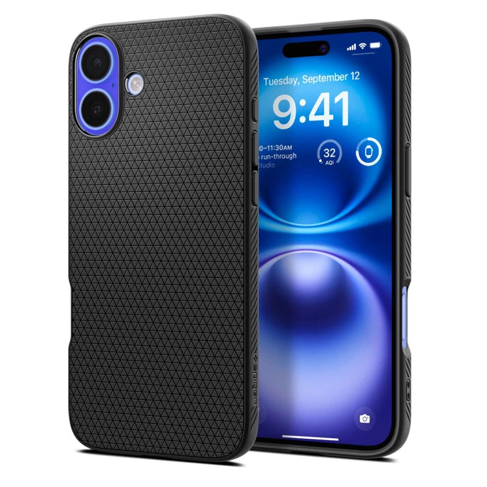 Spigen Liquid Air Case til iPhone 16 Plus - sort