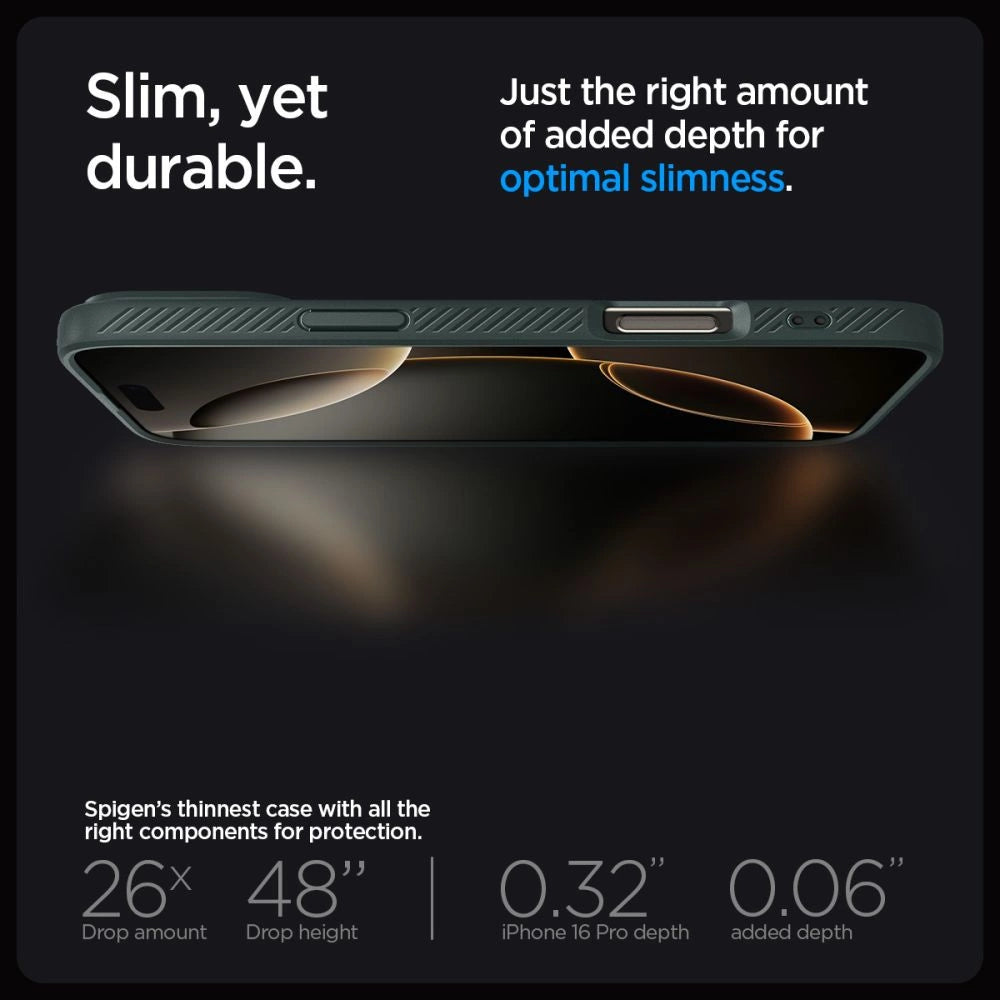 Spigen Liquid Air Case til iPhone 16 Pro Max - Grøn